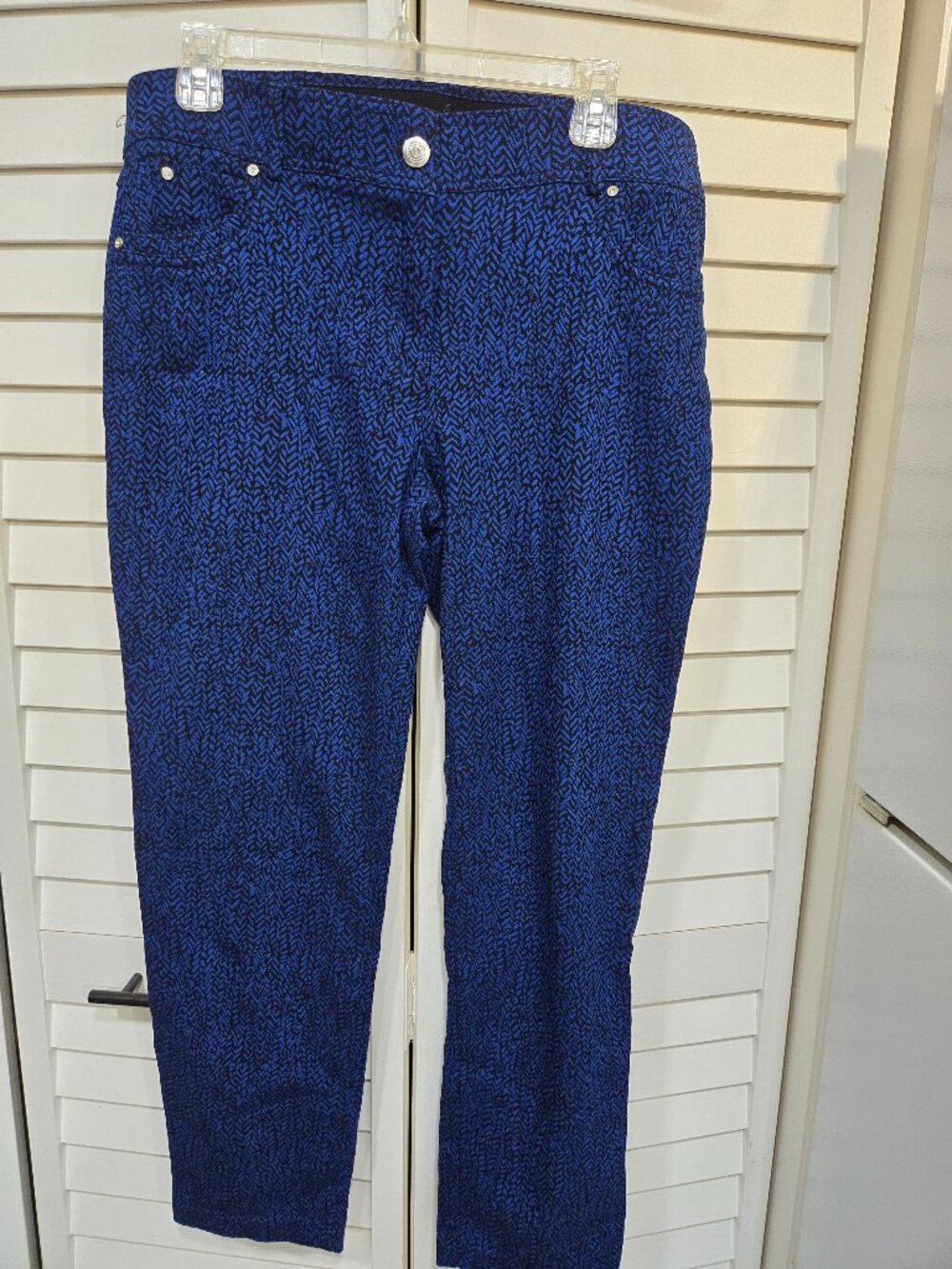 Office Pants, Stretch, Verve Blues, Size 14, Like New, Blue and Black